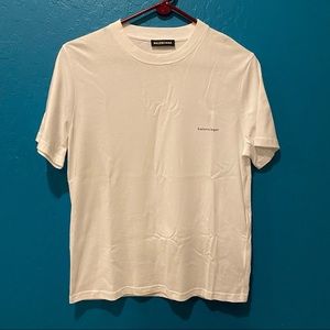 Balenciaga New Logo Tee in White and Black NEVER WORN